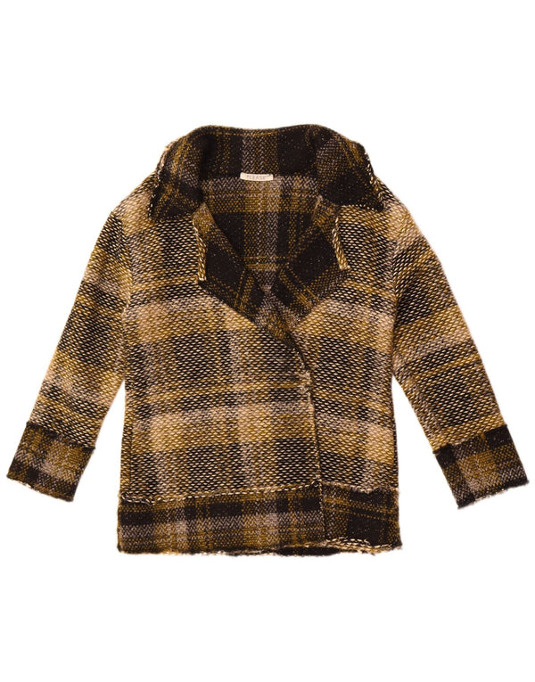 Please jachetă blazer deschisă pentru femei UK 10, carouri mici, multicolore
