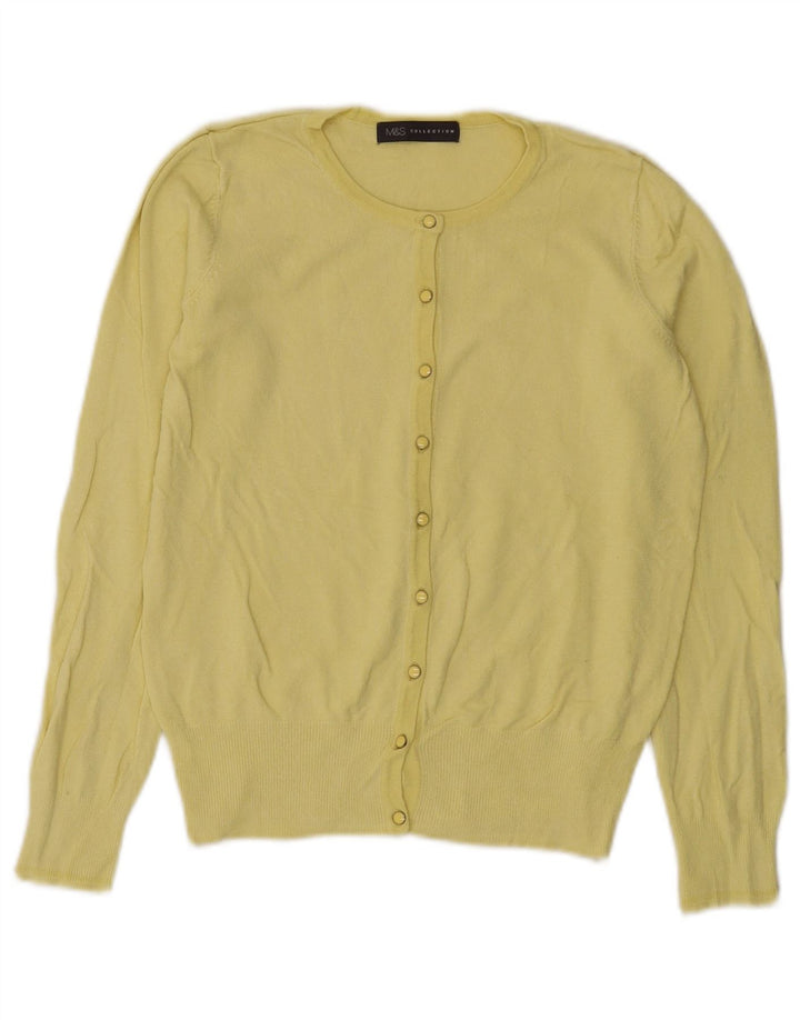 Pulover cardigan pentru femei Marks & Spencer UK 8 Small Yellow Viscose