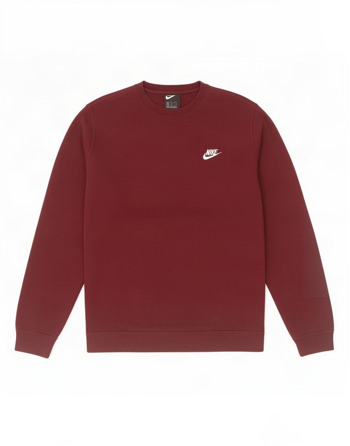 Pulover Nike pentru bărbați, bumbac mediu burgundă