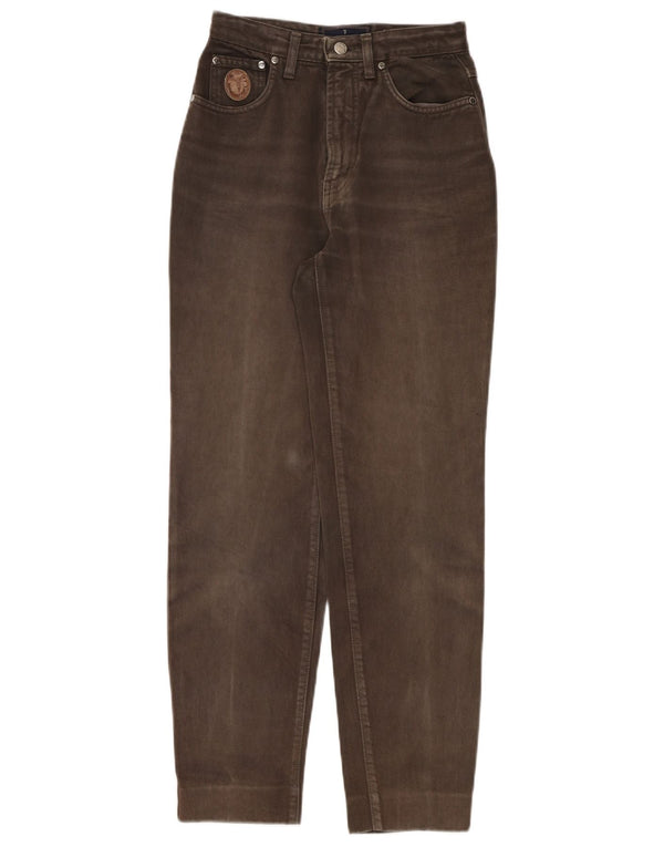 Trussardi Blugi conici pentru bărbați IT 42 Medium W28 L28 Kaki Bumbac