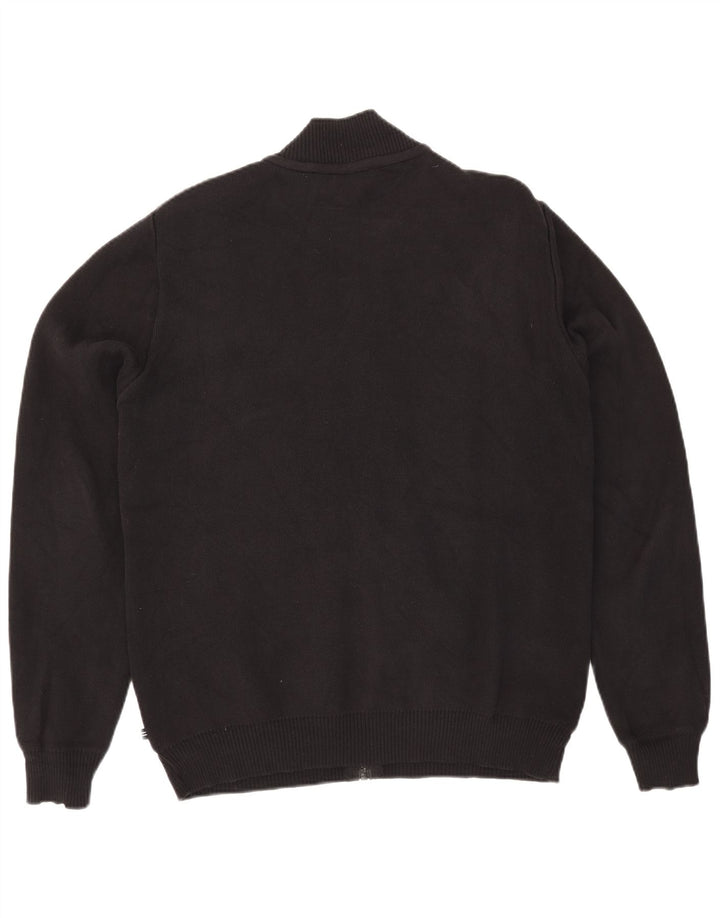 Pulover Nautica pentru bărbați cardigan mare bumbac negru