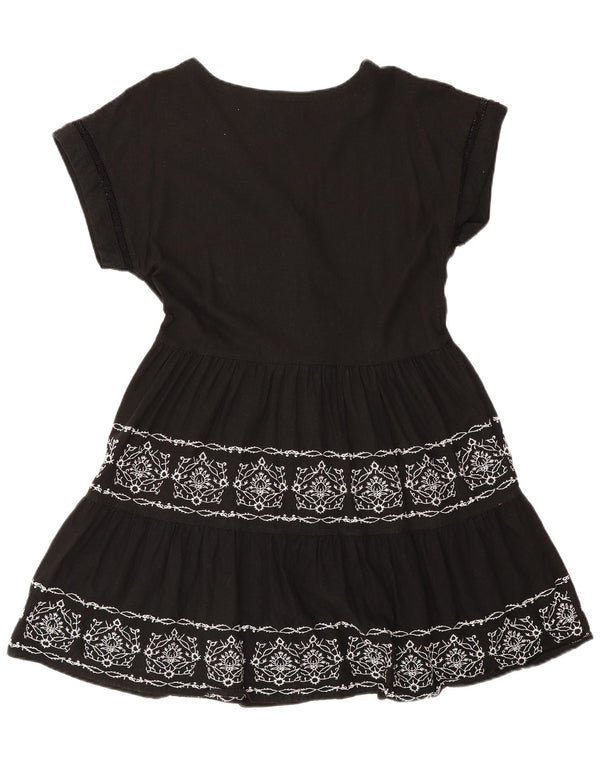Următorul Rochie pentru femei în etaje UK 12 Medium Black Floral Linen