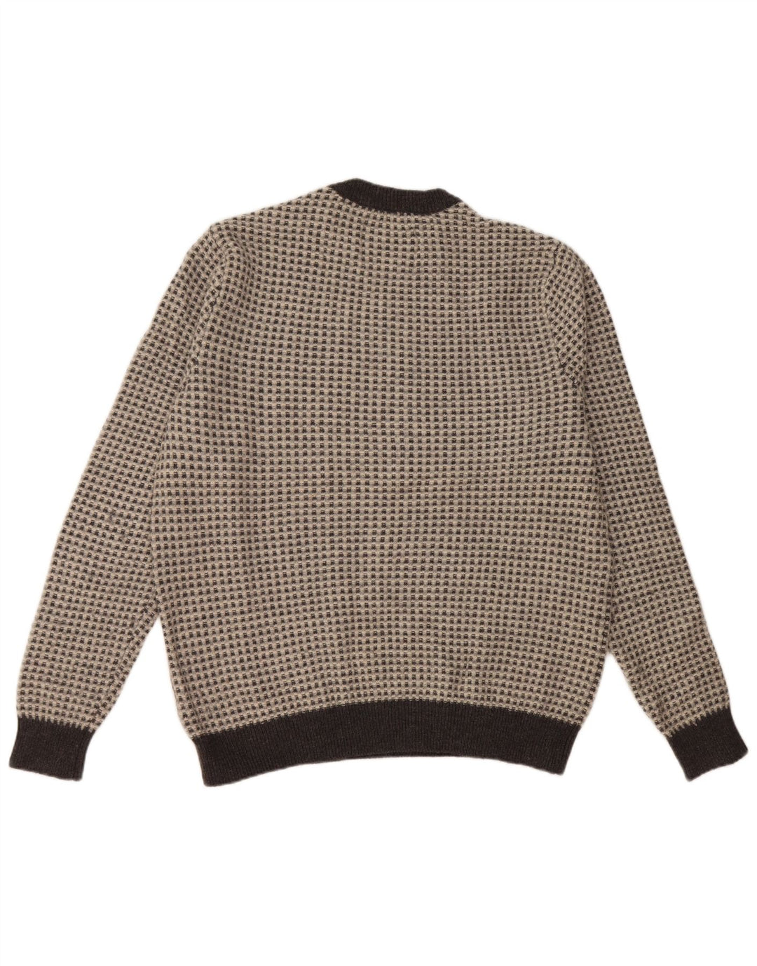 JACK WILLS Pulover pentru femei cu decolteu rotund UK 20 2XL Lână cu carouri gri