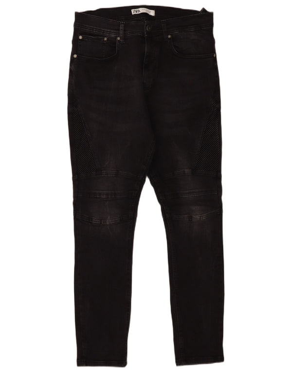 Blugi skinny pentru bărbați Zara EU 42 Large W32 L28 Bumbac negru