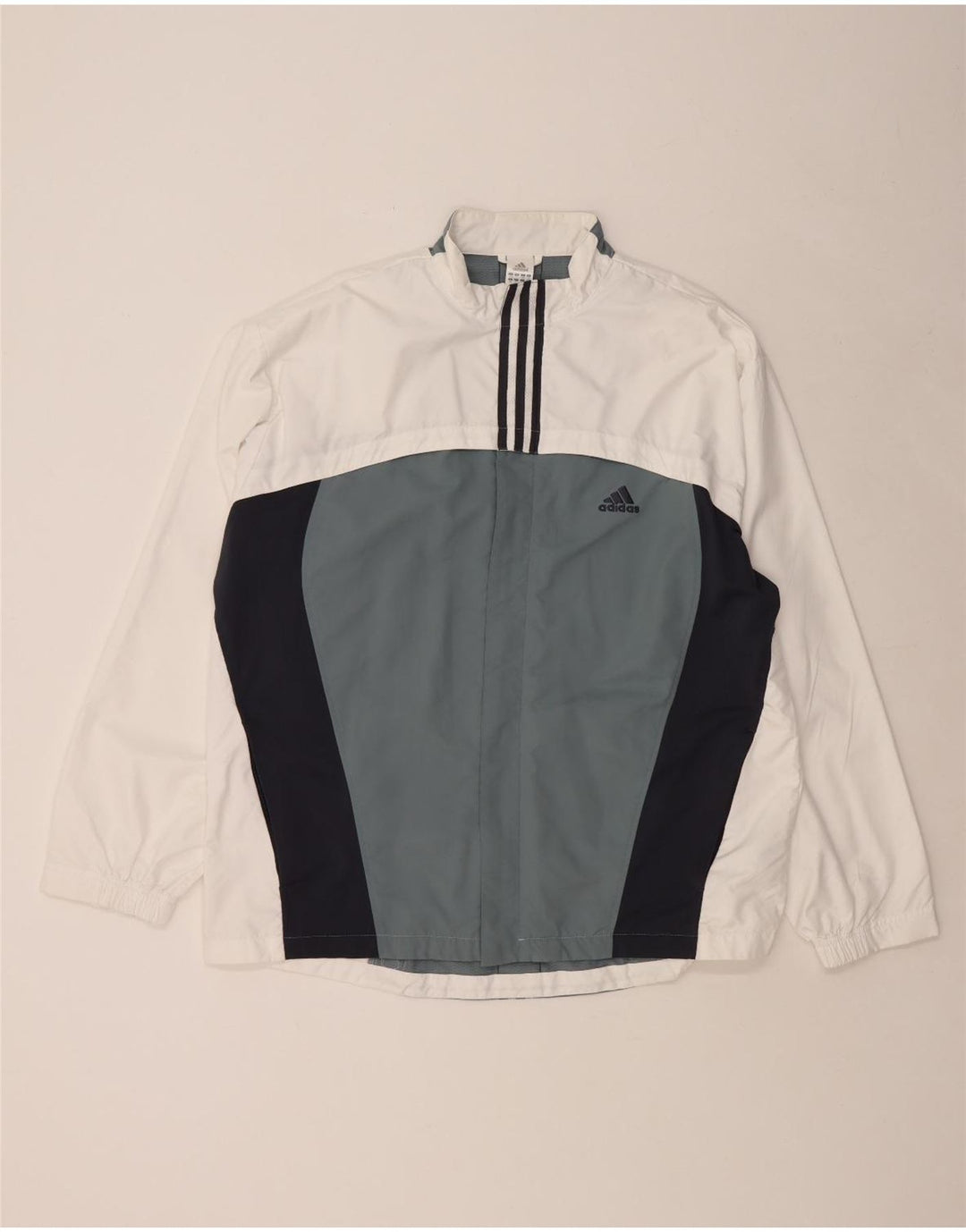 Jachetă de trening pentru bărbați ADIDAS UK 46/48 XL, poliester color bloc alb