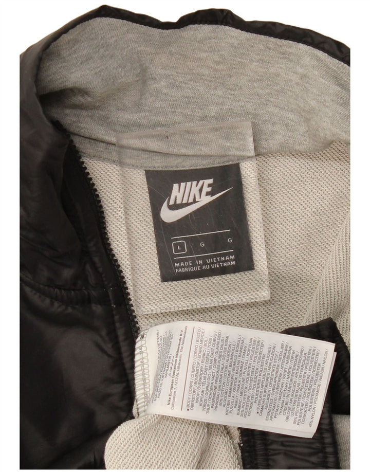 Pulover oversize crop NIKE pentru femei UK 16, mare, gri, colorblock