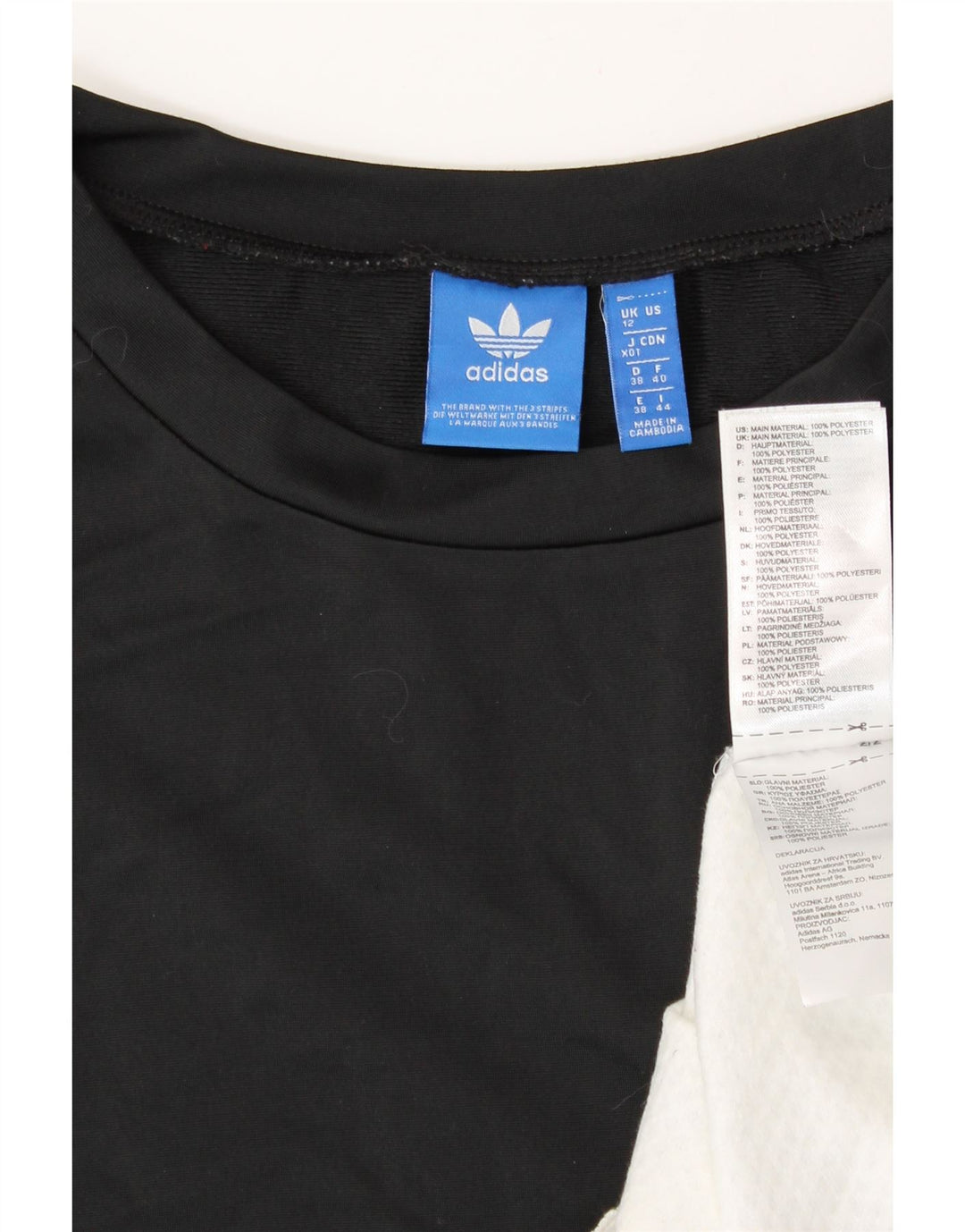 Tricou pentru femei ADIDAS UK 12 Medium Black Colorblock Poliester