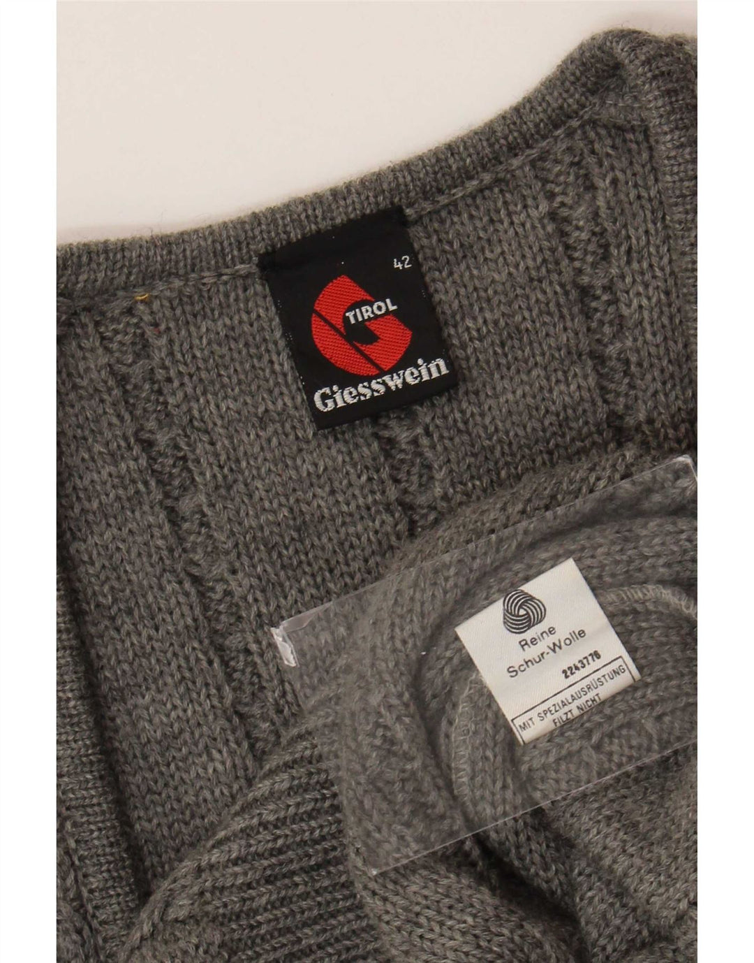 Giesswein Gilet tricot pentru femei EU 42 Lână virgină mare gri