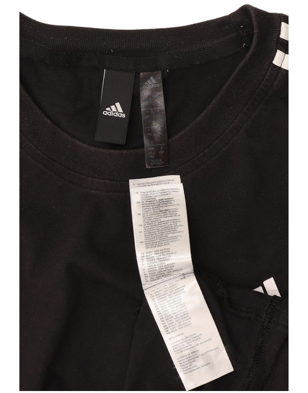 Tricou pentru bărbați Adidas Top 2XL bumbac negru