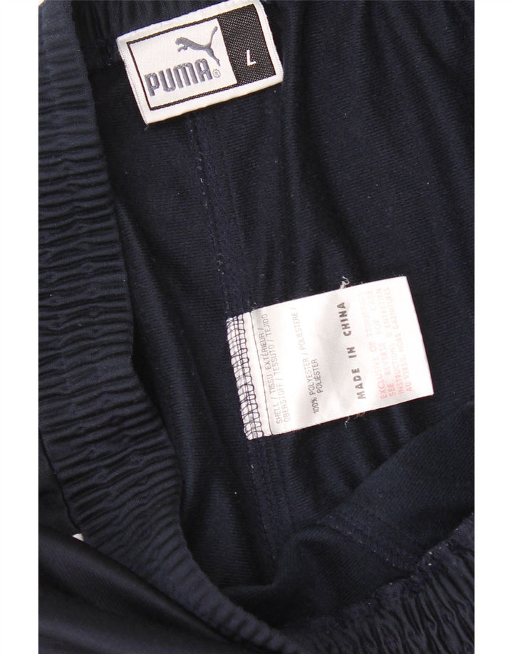 Pantaloni de trening cu grafică Puma pentru bărbați Pantaloni de jogging mari poliester bleumarin