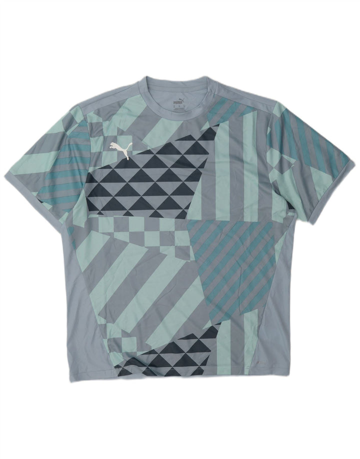 Tricou pentru bărbați Puma Top XL Blue Geometric Poliester