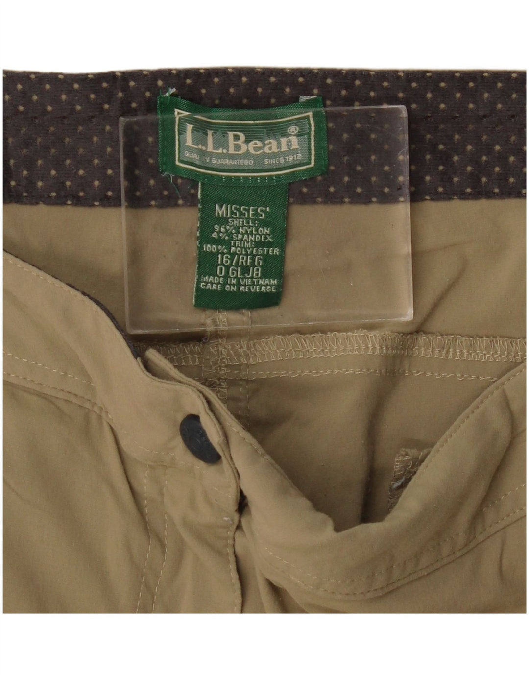 Pantaloni cargo drepti pentru femei L.L.BEAN US 16 2XL W36 L30 Kaki Nylon