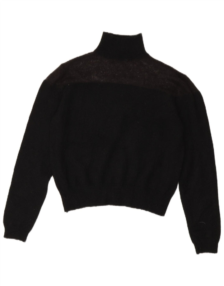 Pulover de damă Zara cu gât rulat, mic, negru, poliester
