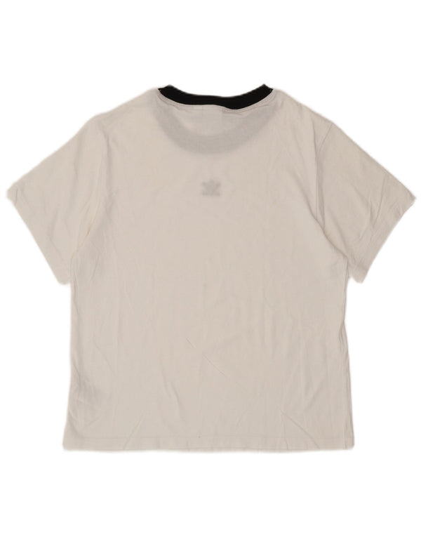 Tricou supradimensionat pentru femei ADIDAS UK 8 Small Bumbac alb