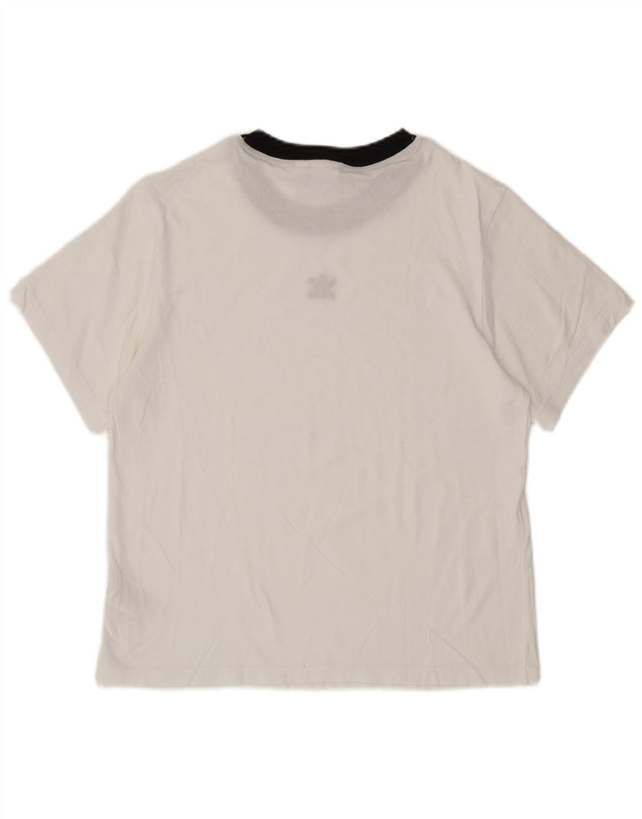 Tricou supradimensionat pentru femei ADIDAS UK 8 Small Bumbac alb