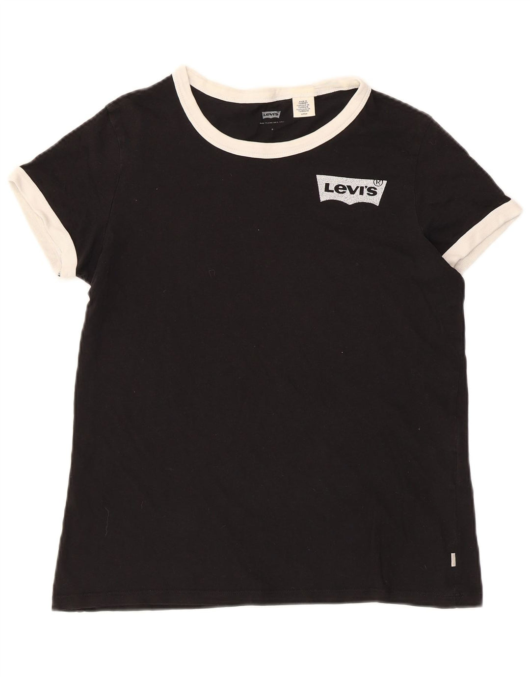 Tricou pentru femei Levi's Top UK 10 Small Black Colorblock Bumbac