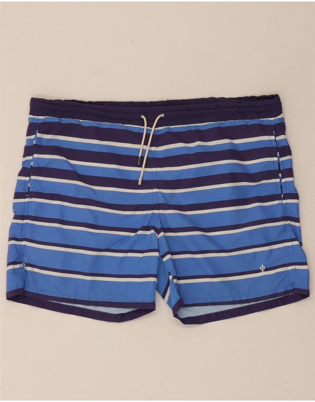 BALLANTYNE Mens Swimming Shorts  W38 Blue Striped Polyamide Vintage Ballantyne and Second-Hand Ballantyne from Messina Hembry 