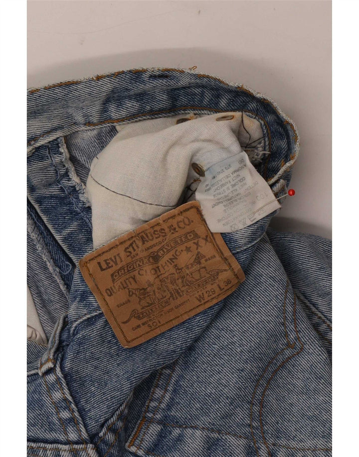 Pantaloni scurți Levi's 501 Denim W29, bumbac albastru mediu