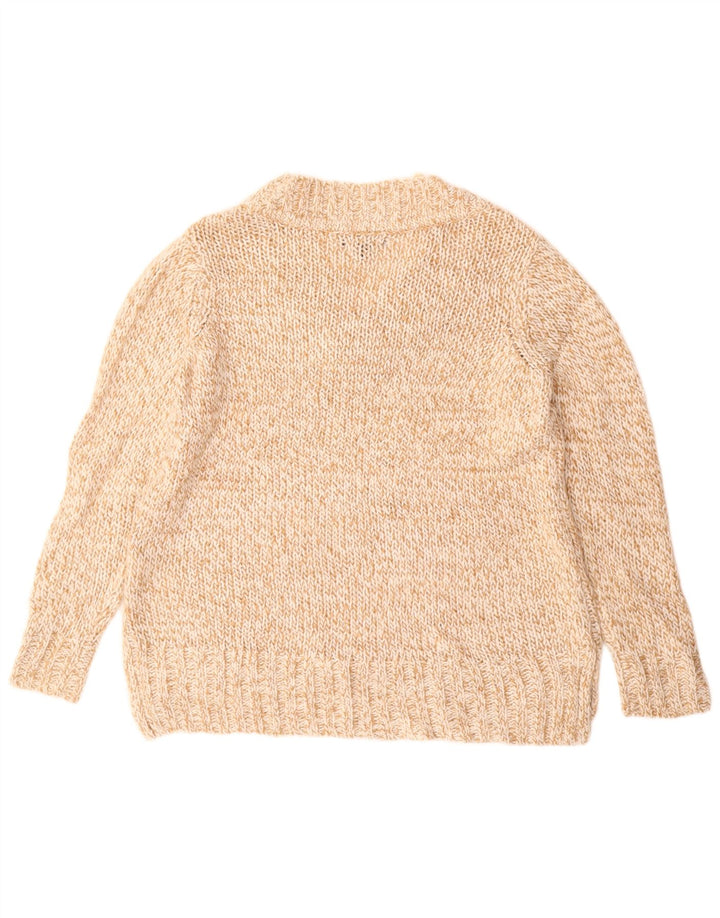 Pulover CHAPS pentru femei cu decolteu în V UK 16 mare, bej, acrilic cu pete