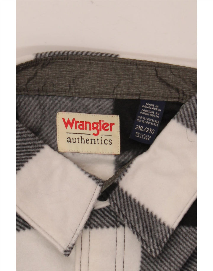 Cămașă pentru bărbați Wrangler din lână 2XL, poliester vichy negru