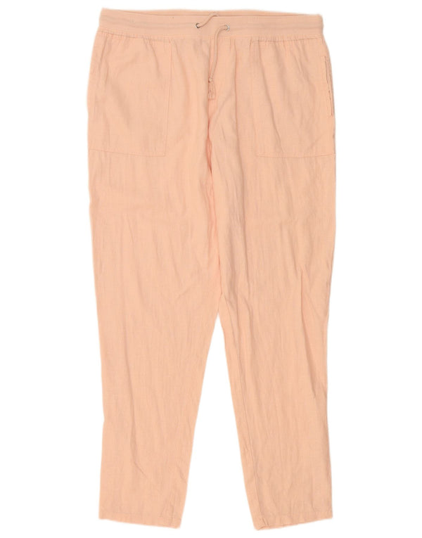 Pantaloni chino conici pentru femei Marks & Spencer UK 16 Large W36 L31 Pink
