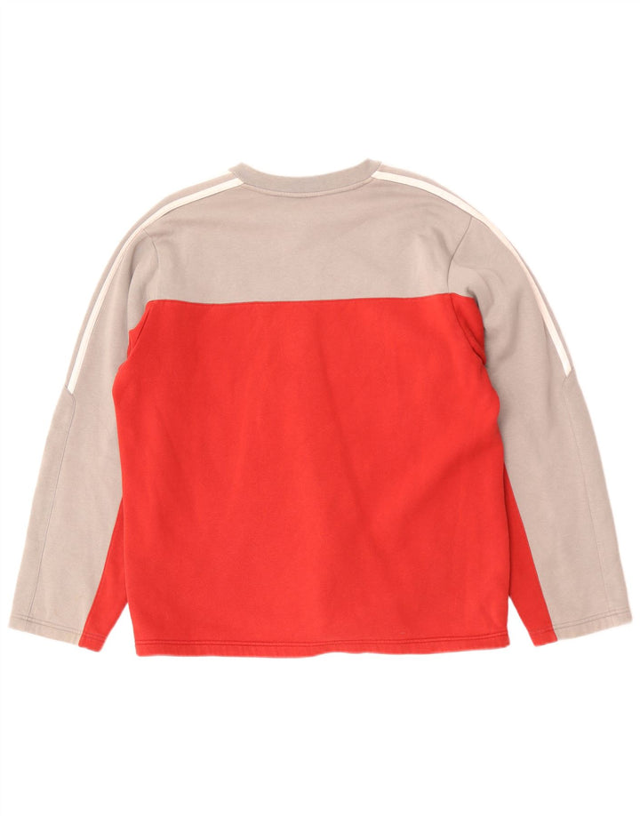 Pulover pentru bărbați Adidas UKI 38/40 Bumbac color-bloc roșu mediu