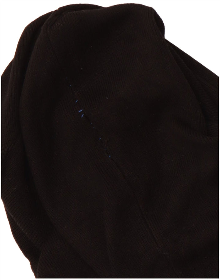 Pulover de damă ZARA cu decolteu rotund din viscoză neagră medie UK 12