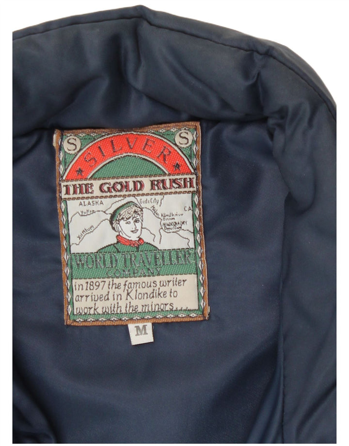 Gilet Căptușit pentru bărbați Vintage UK 38 Medium Bleumarin Poliester