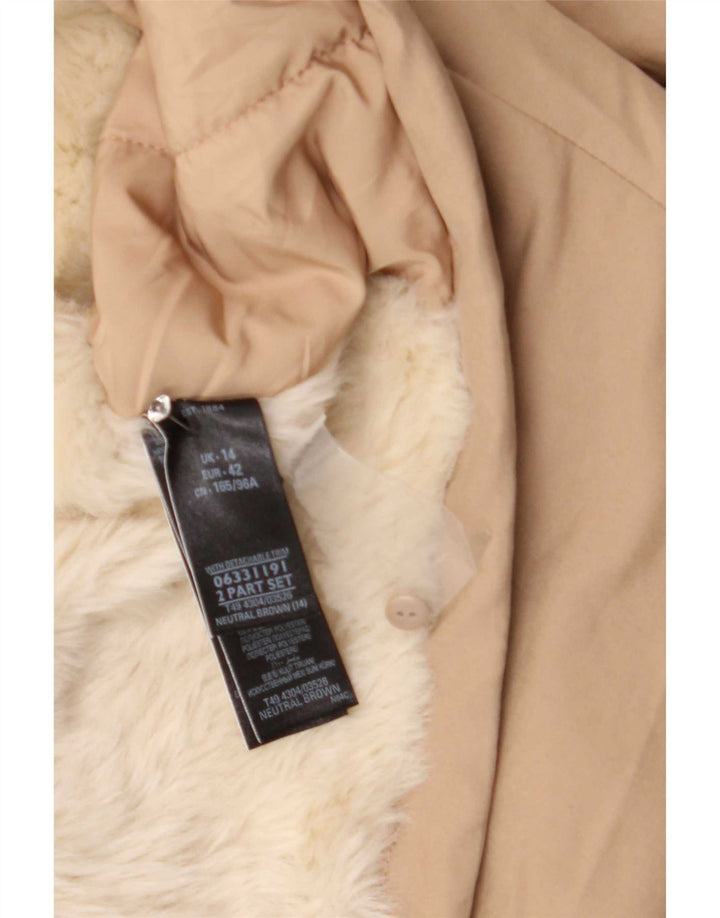 Jachetă parka supradimensionată pentru femei Marks & Spencer UK 14 mare bej