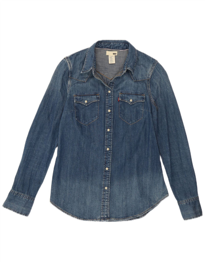 Cămașă de blugi Levi's pentru femei UK 10 Small Blue Bumbac