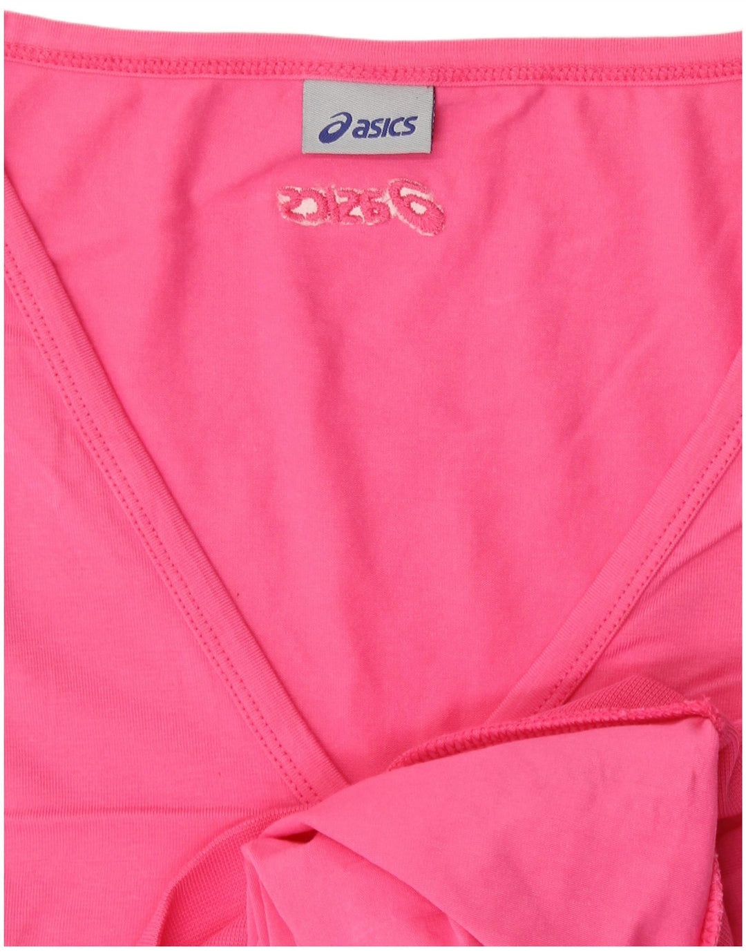 ASICS Womens Graphic Vest Top UK 12 Medium Pink Cotton