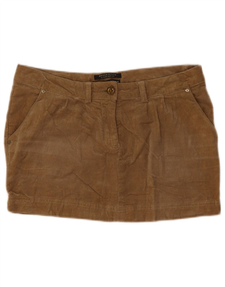 Fusta mini din velur pentru femei Maison Scotch W34 Maro mare