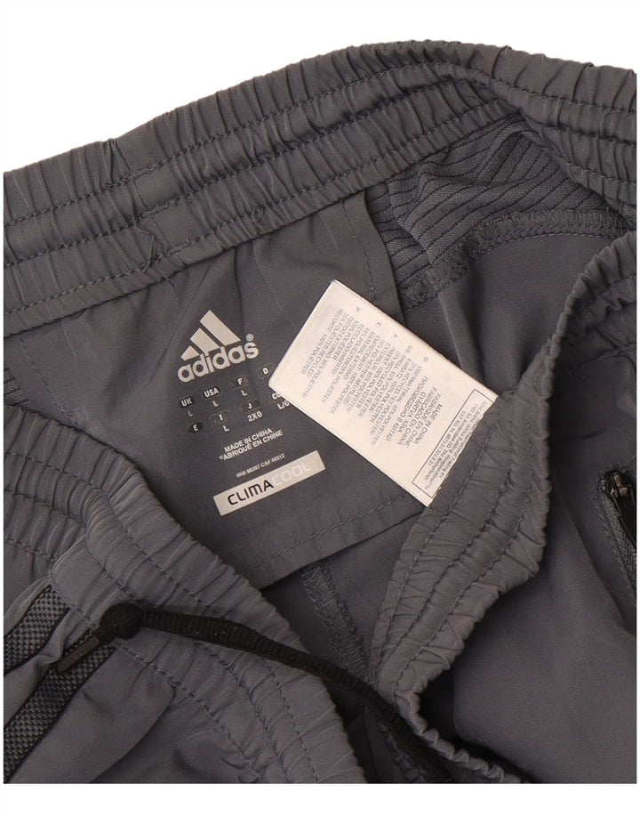 Pantaloni scurți sport Adidas Climacool pentru bărbați, mari, gri, poliester color bloc