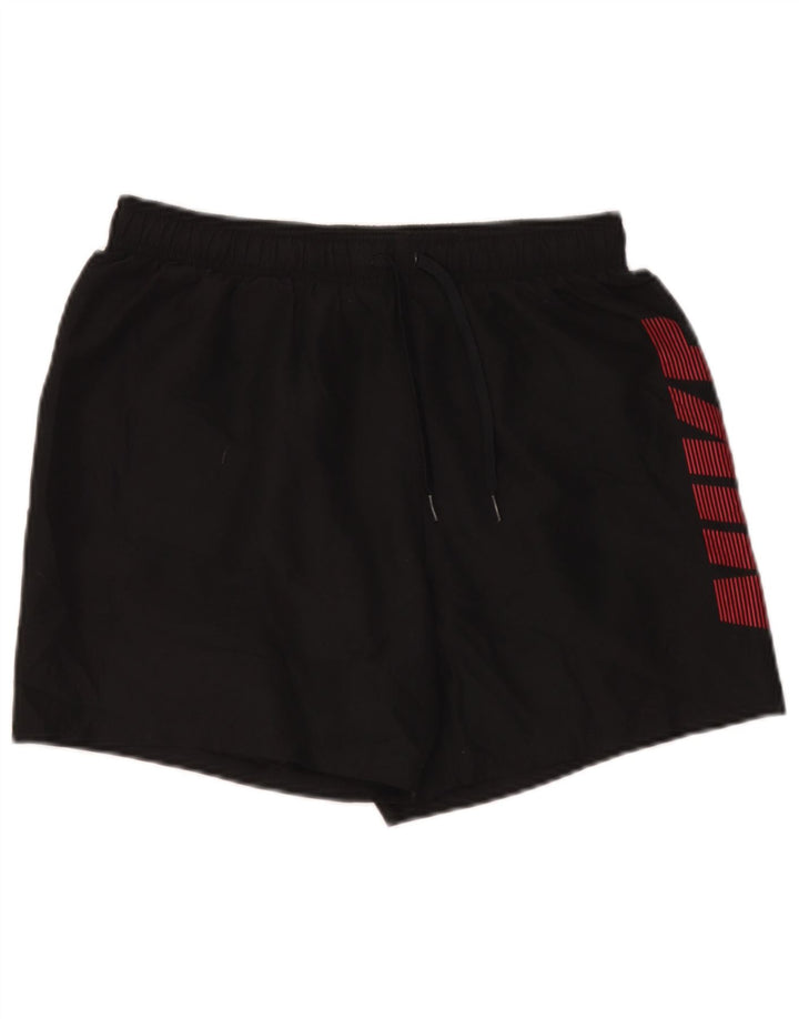 Pantaloni scurți sport grafic Nike pentru bărbați, poliester mediu negru