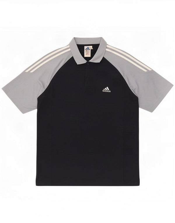 Adidas Mens Climalite Polo Shirt UK 42/44 Large Bleumarin Colourblock