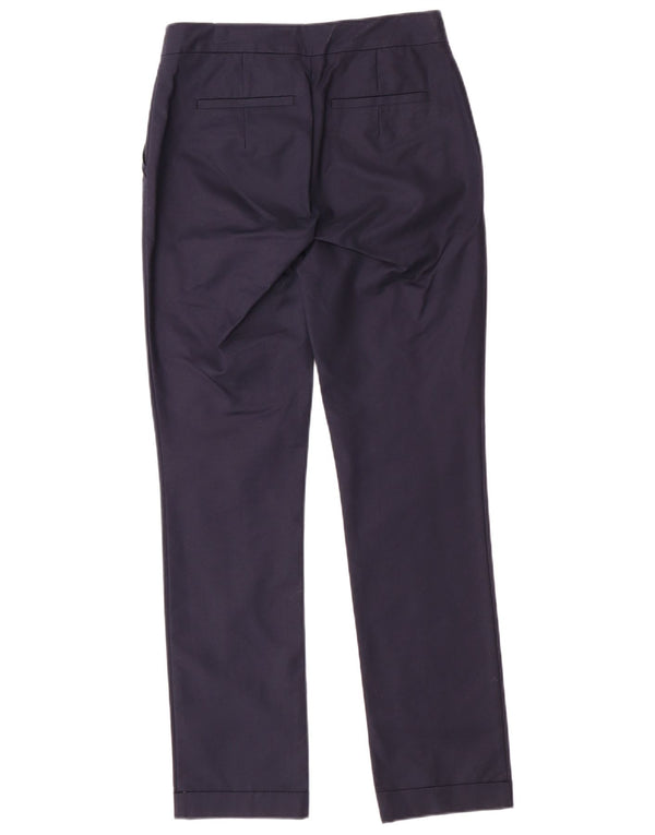 ZARA Womens Straight Chino Trousers EU 34 2XS W24 L28 Navy Blue