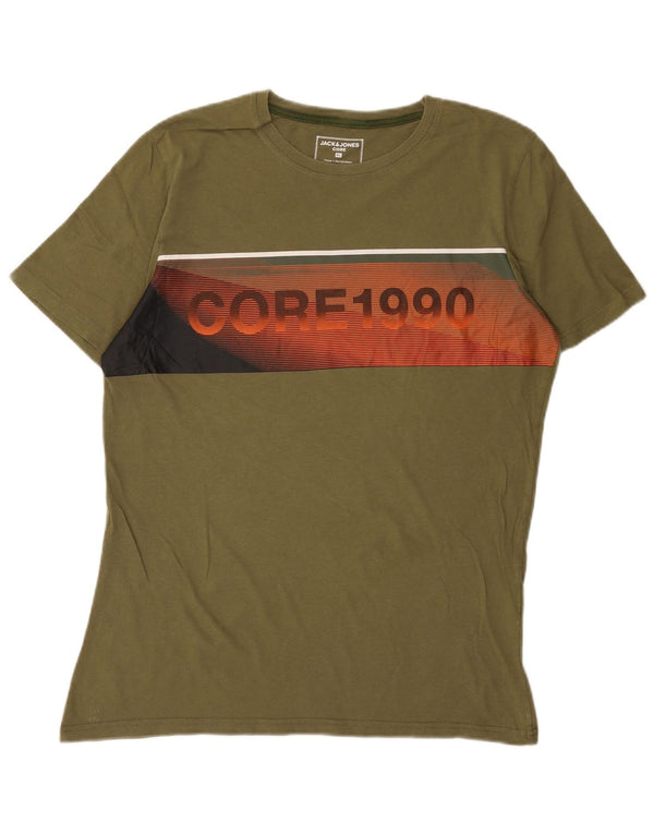 Tricou grafic Jack & Jones pentru bărbați Top XL Kaki Bumbac