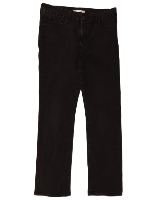 Blugi drepți modelați 314 Levi's pentru femei W31 L30 bumbac negru