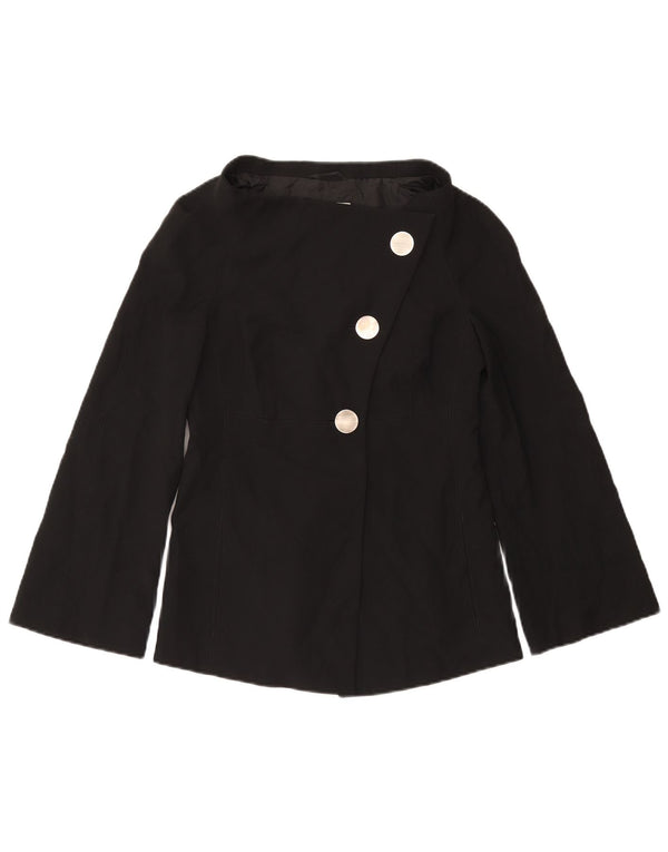 Emporio Armani Womens 3 Button Blazer Jacket UK 4 XS Black