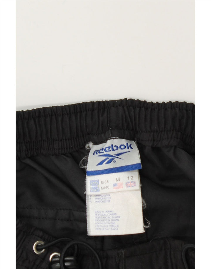 Pantaloni cargo drepti pentru femei Reebok UK 12 Poliester mediu negru
