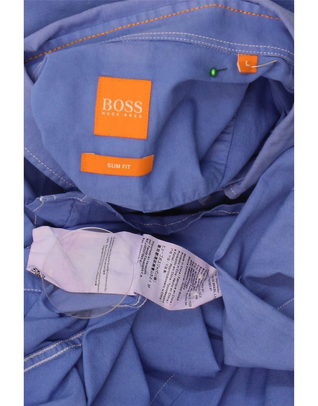 Cămașă pentru bărbați Hugo Boss Slim Fit, mare, albastru, bumbac
