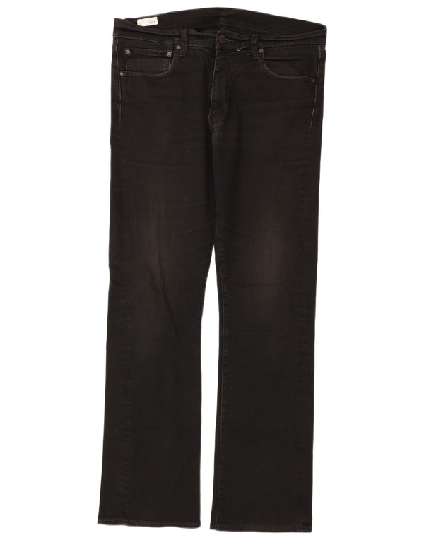 Levi's Mens Bootcut Jeans W36 L34 Black Cotton