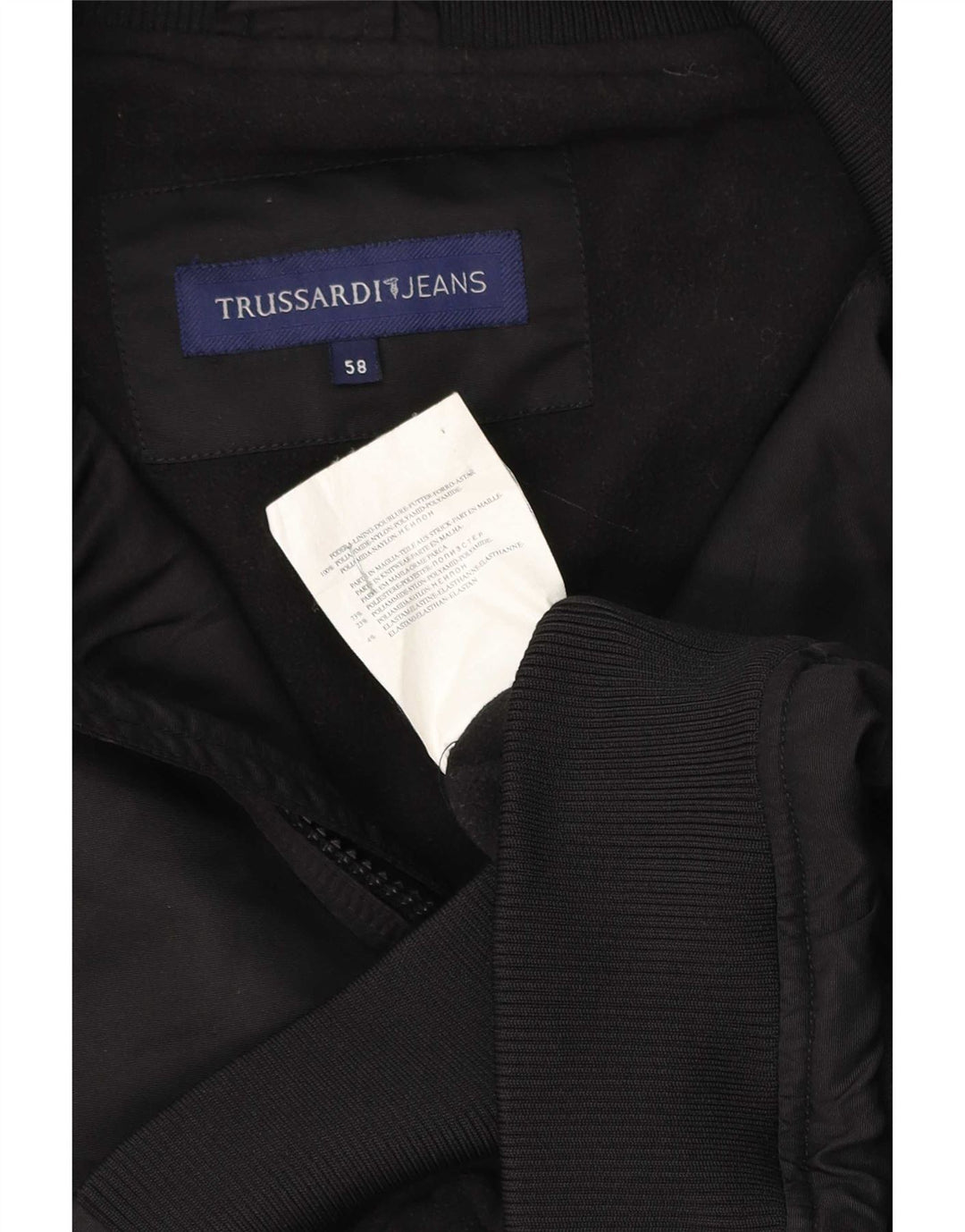 Jachetă Bomber pentru bărbați Trussardi Jeans IT 58 4XL Poliester negru
