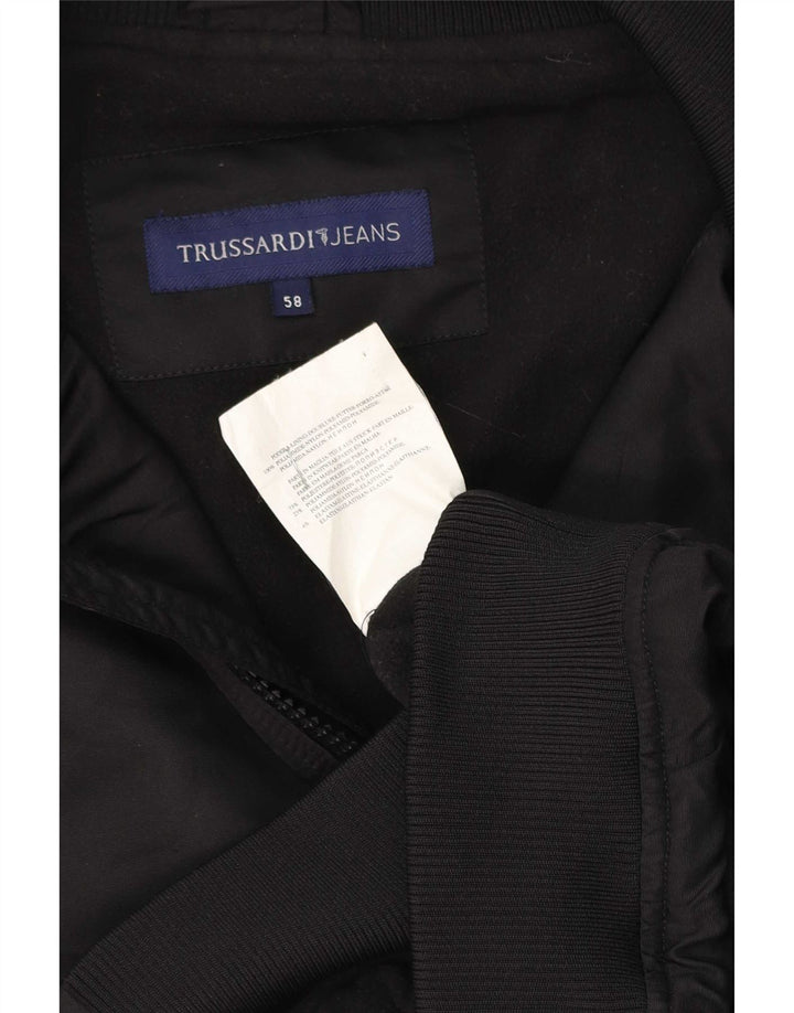 Jachetă Bomber pentru bărbați Trussardi Jeans IT 58 4XL Poliester negru