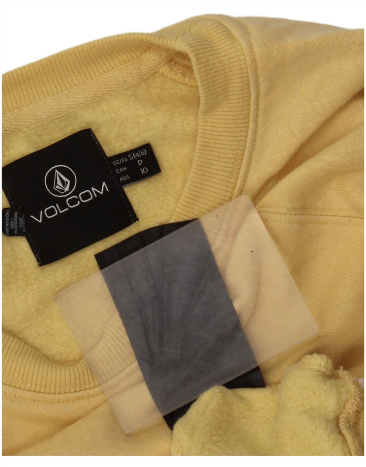 Pulover supradimensionat cu grafic pentru femei Volcom US 4/6 Small Yellow