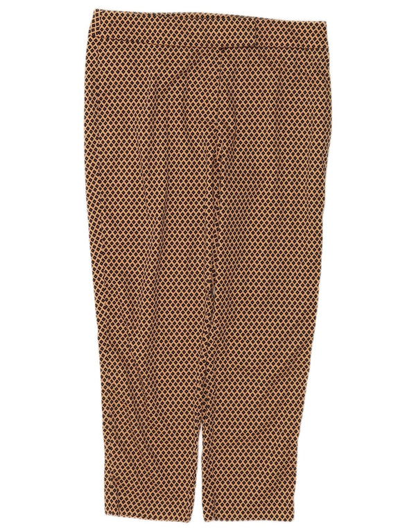 Pantaloni tăiați pentru femei Marks & Spencer UK 10 Small W32 L24 Brown Geometric