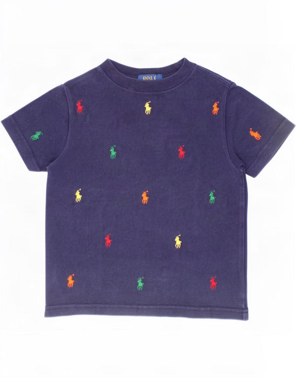 Tricou grafic Polo Ralph Lauren pentru băieți Top 2-3 ani Bumbac bleumarin