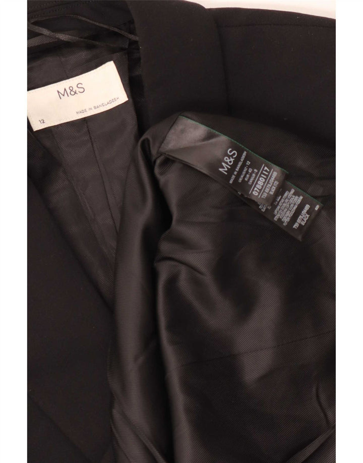 Jachetă pentru femei Marks & Spencer cu 1 nasture, UK 12 Poliester mediu negru