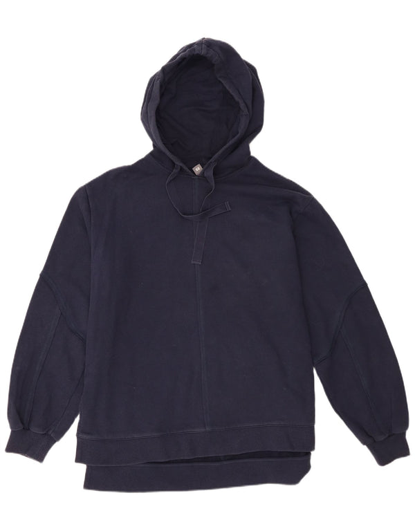 Sweaty Betty Pulover supradimensionat pentru femei din bumbac, albastru bleumarin, UK 10