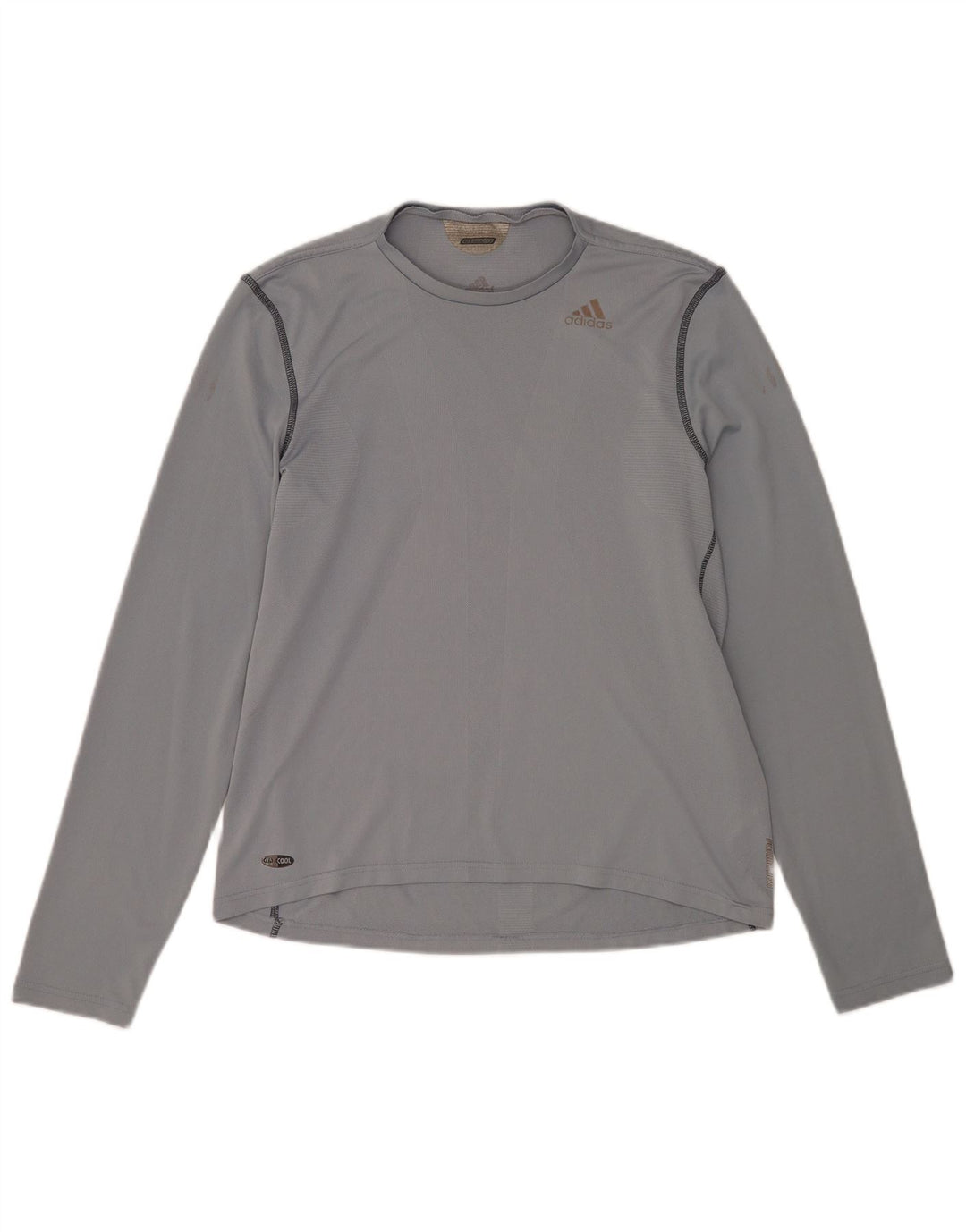 Adidas pentru bărbați Climacool Top cu mânecă lungă, gri mediu, poliester